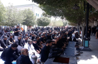 اقامه نماز ظهر و عصر عاشورا با مشارکت شهرداری قم در هسته مرکزی شهر
