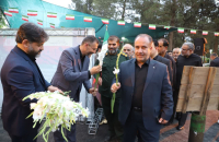 آیین افتتاح المان شهید گمنام در بوستان لاله قم برگزار شد