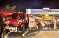 حضور خودروها و نیروهای آتش نشانی قم در هیئت‌های مذهبی 