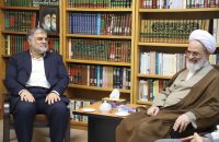 دیدار شهردار قم و رئیس شورای اسلامی شهر با آیت الله اعرافی 
