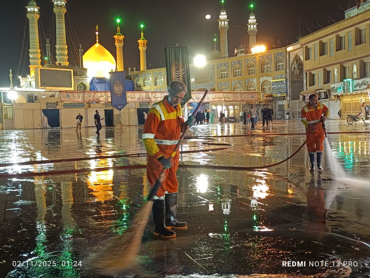 آماده‌سازی کامل مسیر راهپیمایی ۱۳ آبان توسط منطقه 7 قم