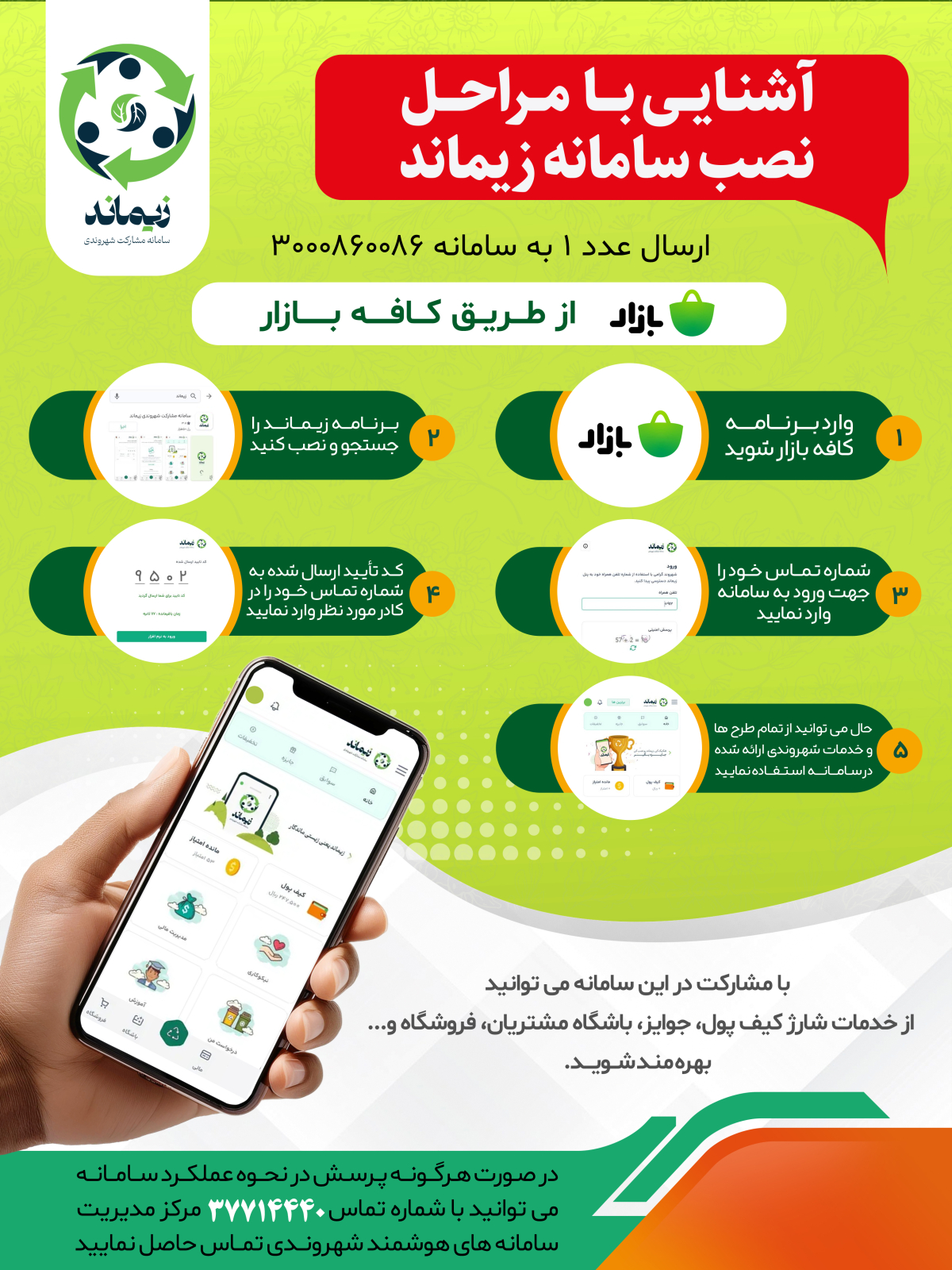عضویت 66 هزار شهروند قمی در سامانه خدمات شهروندی زیماند
